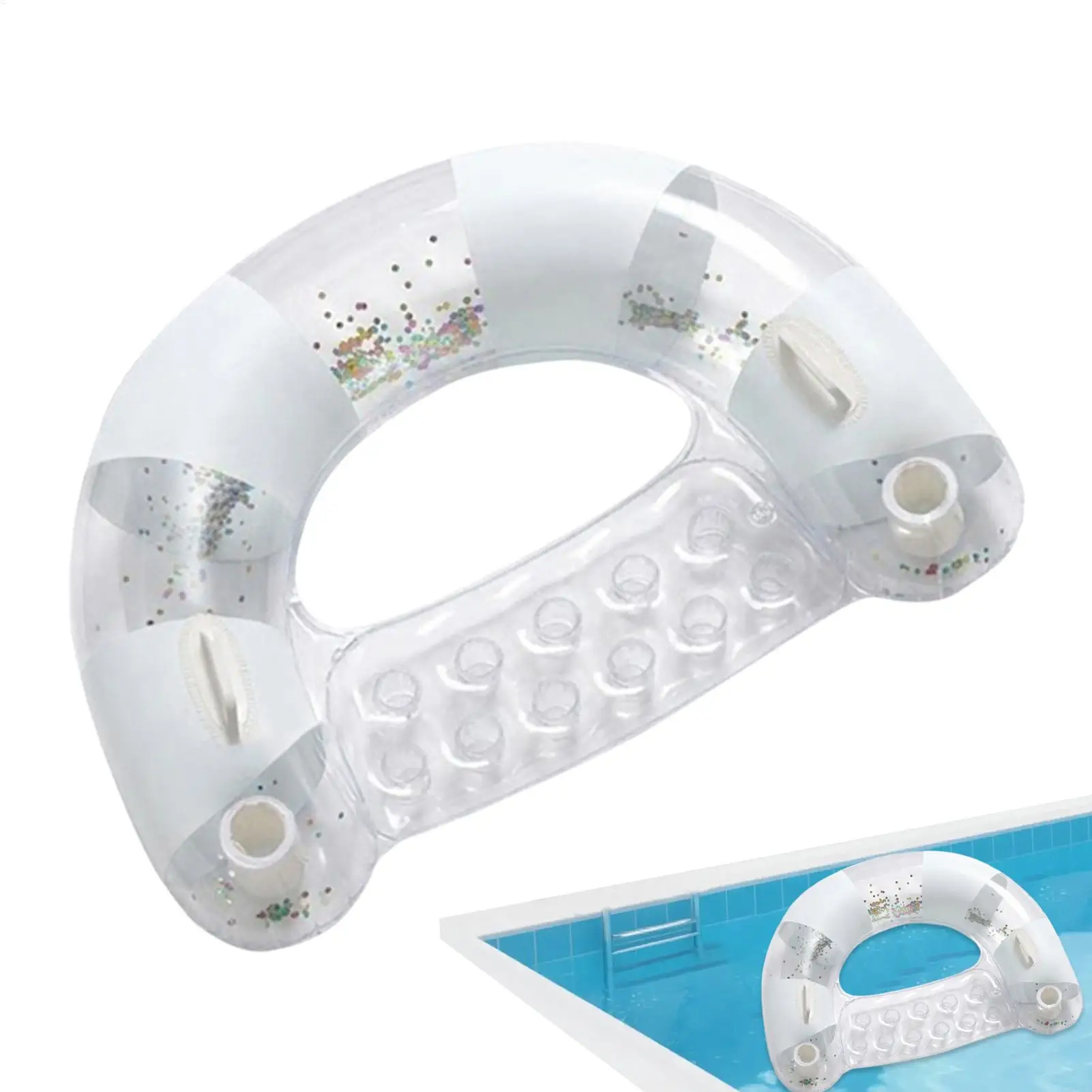 

Pool Floats Strong Load-Bearing Inflatable Lounge Chairs for Lake River Beach Backyard Water Tanning Summer Party Swimming