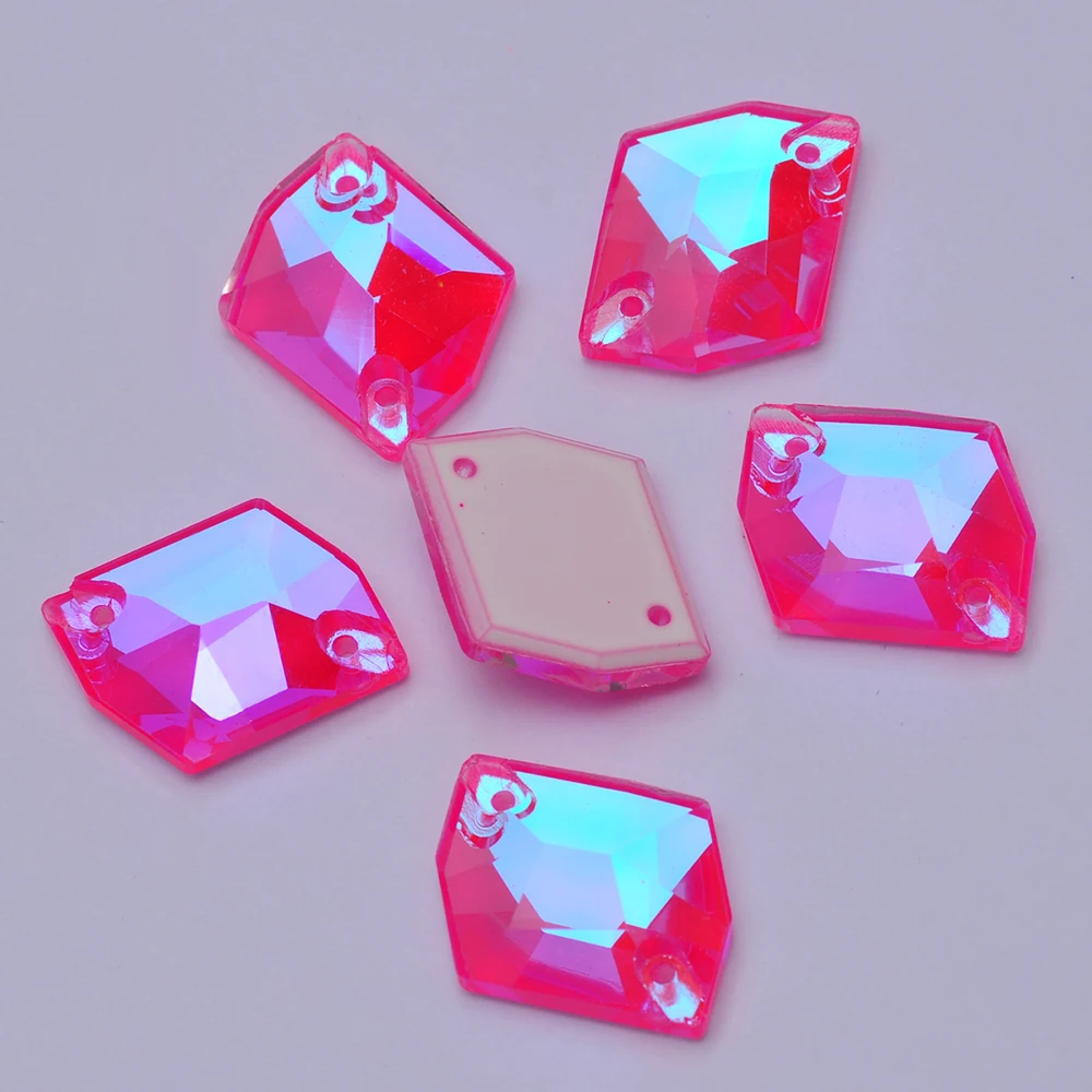 PUBRILEX Neon Cosmic Flatback Strasssteine zum Aufnähen, Glasperlen für DIY-Nähprojekte, Kristalle für Handarbeiten und Kleidungsdekoration – Detail 13