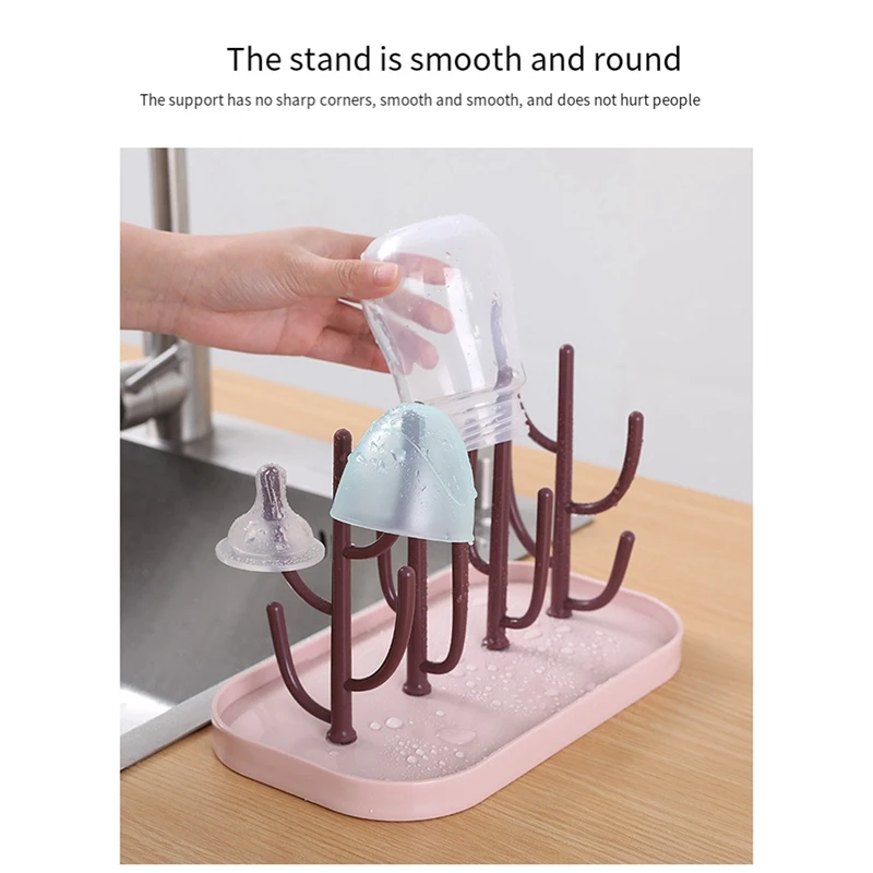 AB15-Bottle Drying Rack Baby Bottle Drain Drying Rack Baby Bottle Cleaning Dryer Drainer Storage Drying Rack