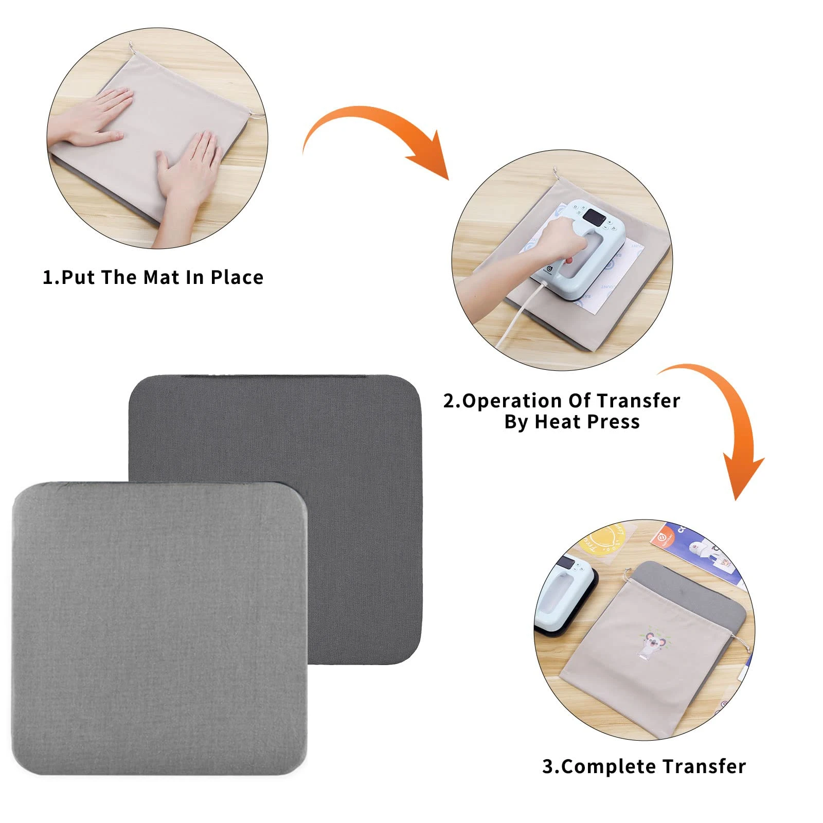 Heat Press Mat For Easy Press Both Sides Applicable, Heat Press Pad For Cricut Easypress/Easypress 2