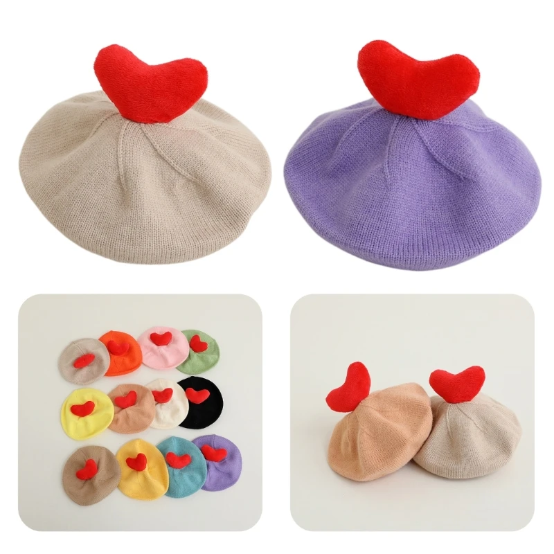 Lovely Kids Love Top  Cap Elegant Retro Painter Hat for 2-6Y Baby Girls