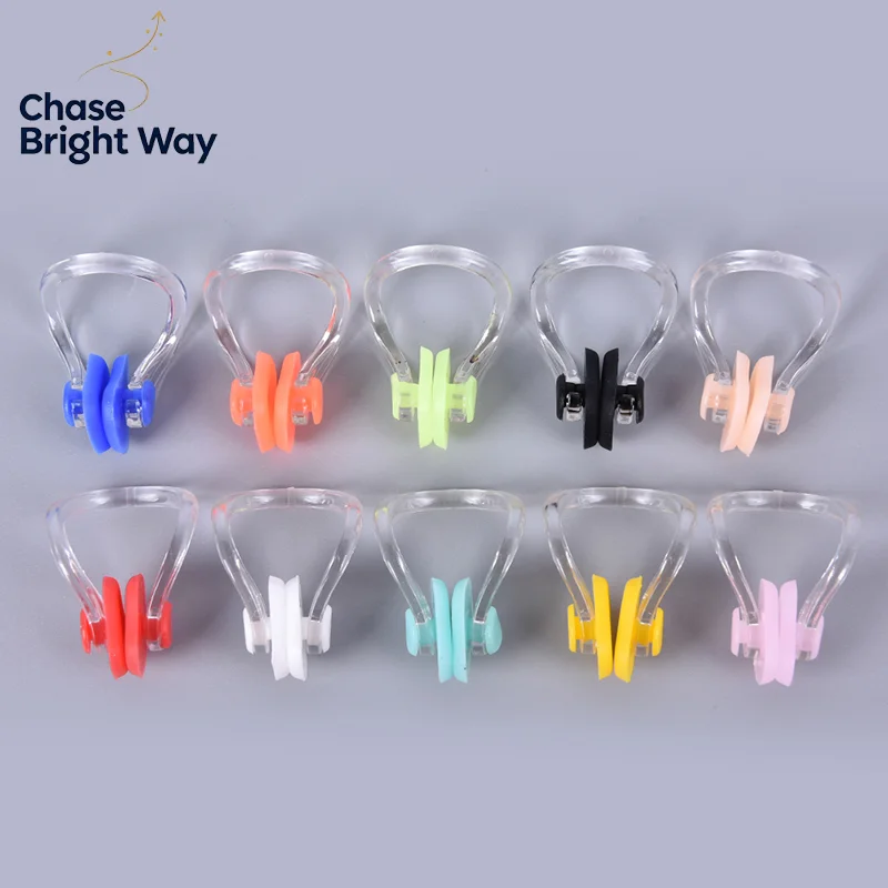 10pcs/lot High Quality Reusable Soft Silicone Swimming Nose Clip Comfortable Diving Surfing Swim Nose Clips For Adults Children