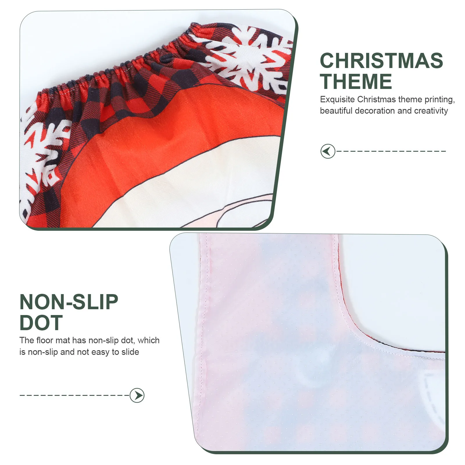 

1Set Xmas Toilet Covers Non-Woven Material Festive Christmas Design Easy Install Long-Lasting Decor Toilet Seat Cover