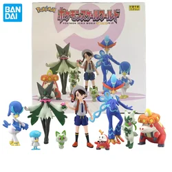 In magazzino BANDAI Original Pokemon SCALE WORLD Paldea region Juliana Quaquaval Meowscarada Fuecoco sprrigato Quaxly Anime Figure