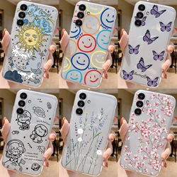 For Samsung A54 5G Case 6.4 inch Face Cover Soft Silicone Clear TPU Phone Case For Samsung Galaxy A14 A24 A34 A17 A37 A57 Fundas