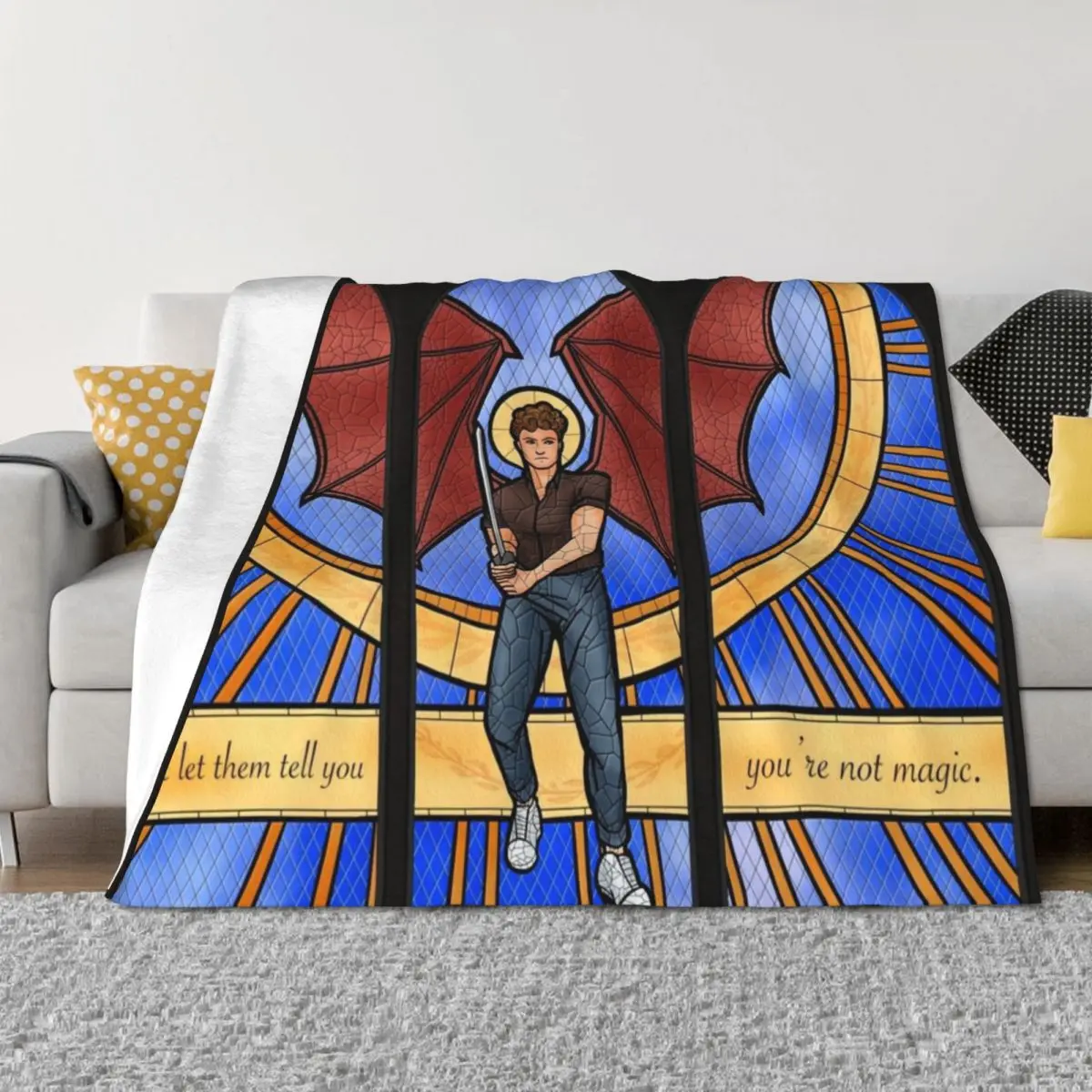 

Simon Snow Stained Glass / Any Way The Wind Blows Throw Blanket Decorative Beds Camping Soft Plaid Tourist Blankets