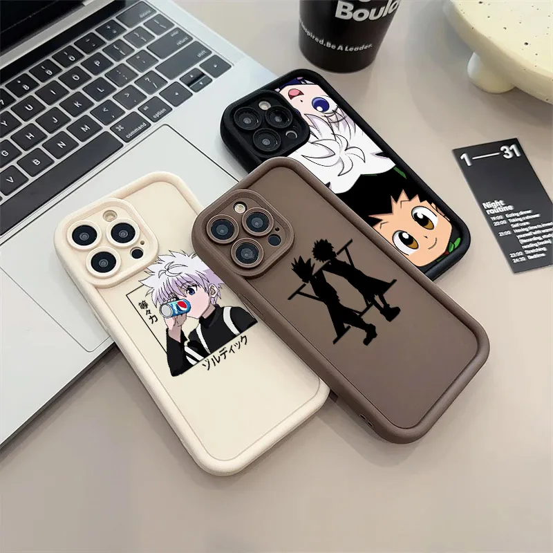 Hunters x Hunters Killua Gon Anime Phone Case For iPhone 13 14 15 16 17 18 Pro Max 11 Funda 18Pro 17 Air Plus 16e 17E Back Cover