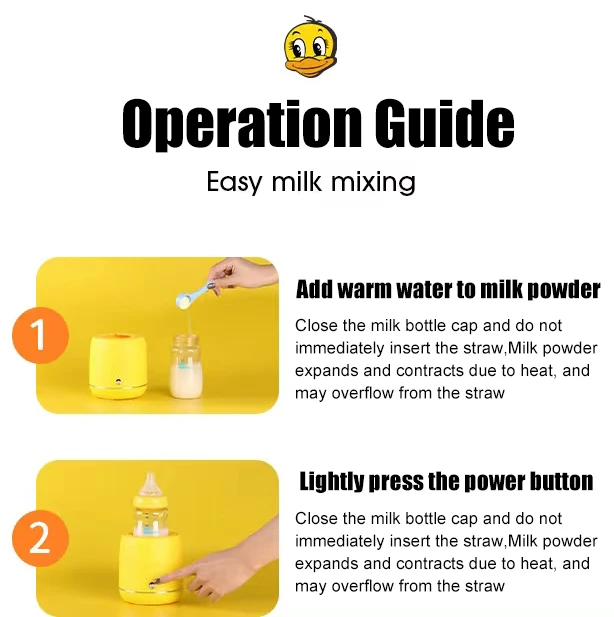 Rechargeable Mini Portable Home Automatic Temperature Electric Baby Milk Bottle Shaker Baby Blender Milkshake Machine Low Noise