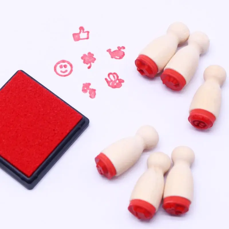 7Pcs Puppenhaus Miniatur Mini Holz Kreative Ledger Dichtung Modell Möbel Zubehör Für Puppe Haus Dekor Kinder Pretend Spielen Spielzeug