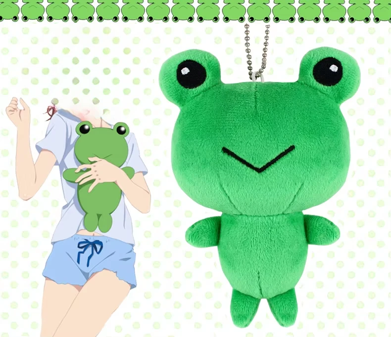 Anime Misaka Mikoto Kawaii Gekota Cosplay Plush Stuffed Keychain Cartoon Animal Mini Frog Plushies Toy Figures Keyring Fans Gift