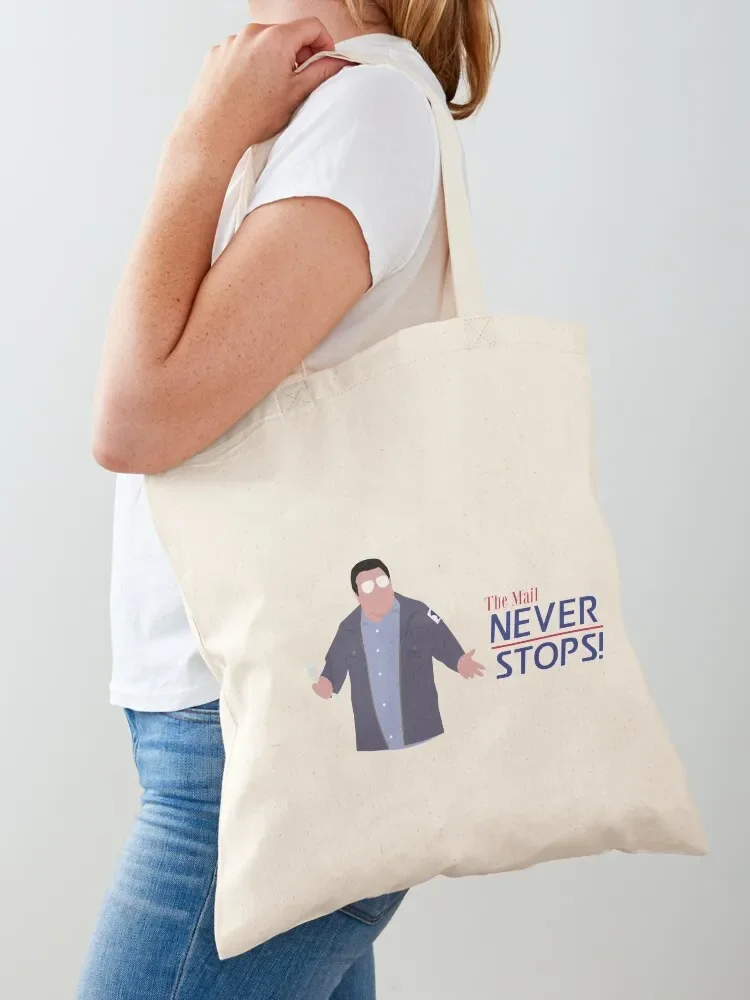 

The Mail Never Stops Tote Bag supermarket folding bag bag luxury women Portable shopping Canvas