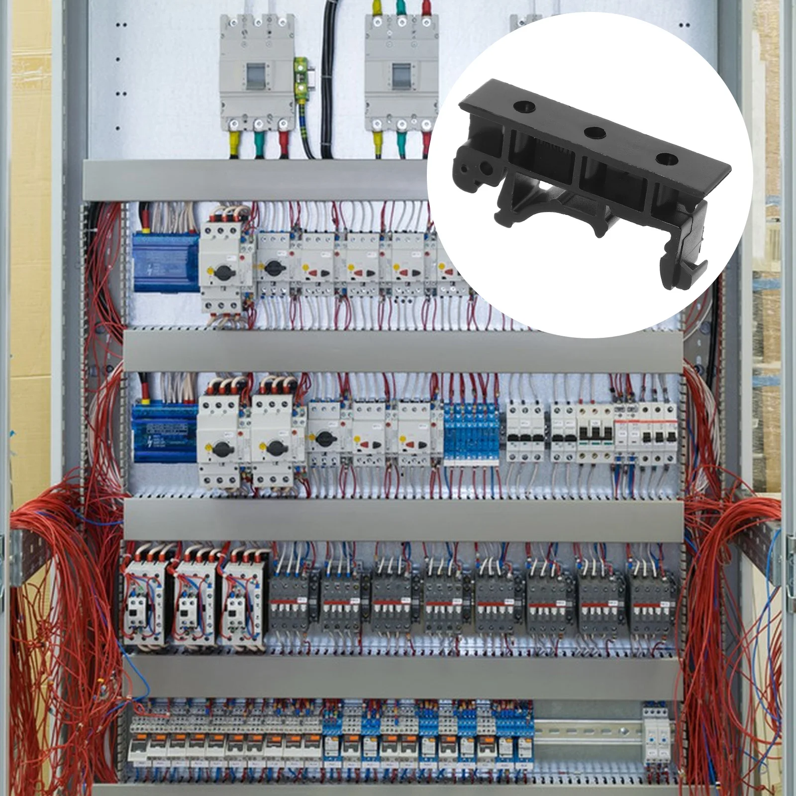 

1 set Nylon Din Rail Mounting Brackets Kit for PCB Panel Electrical Components Secure Holder Long-Lasting Equipment