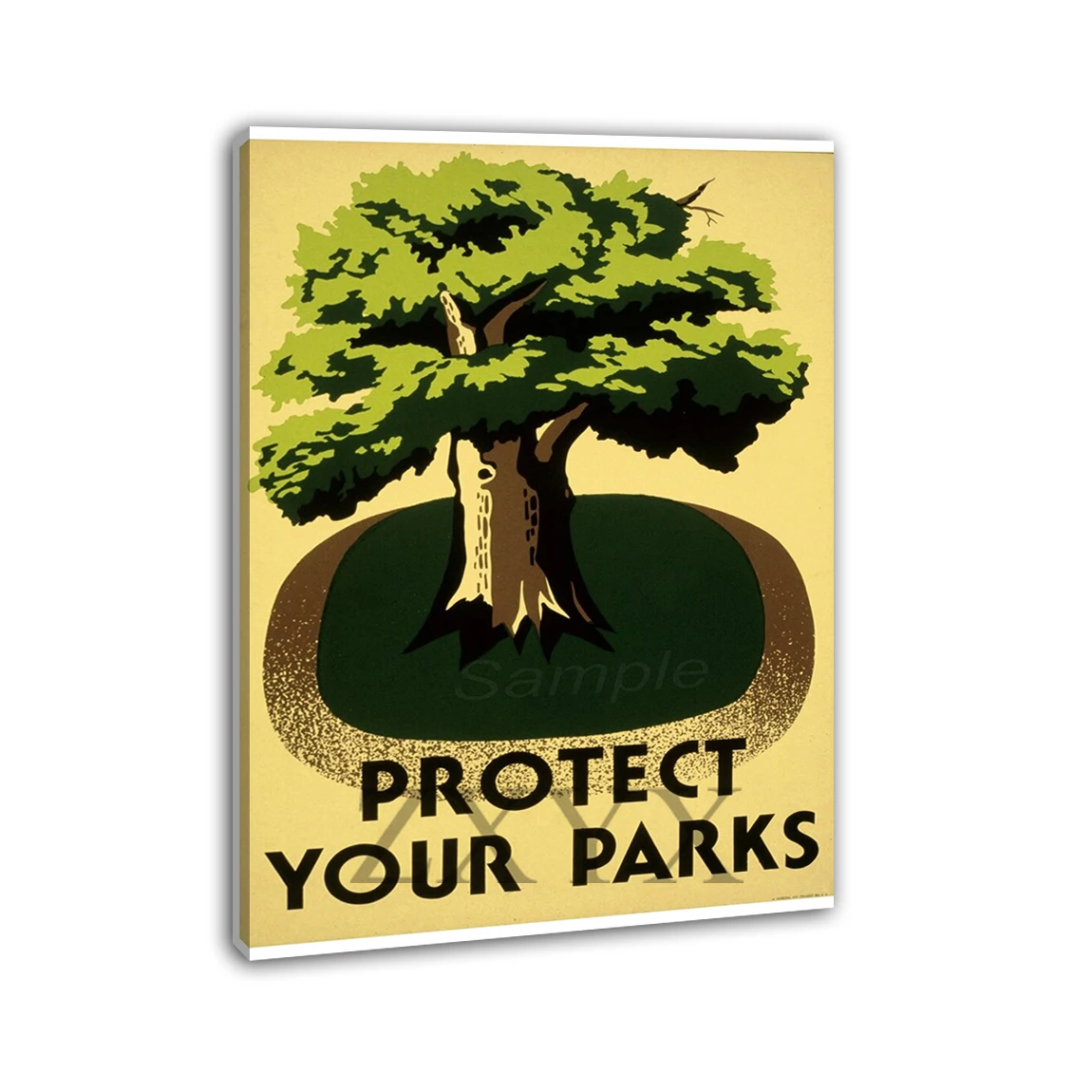 Vintage Protect Your Parks Framed Poster Print Home Decor Wall Art Painting Oil Canvas