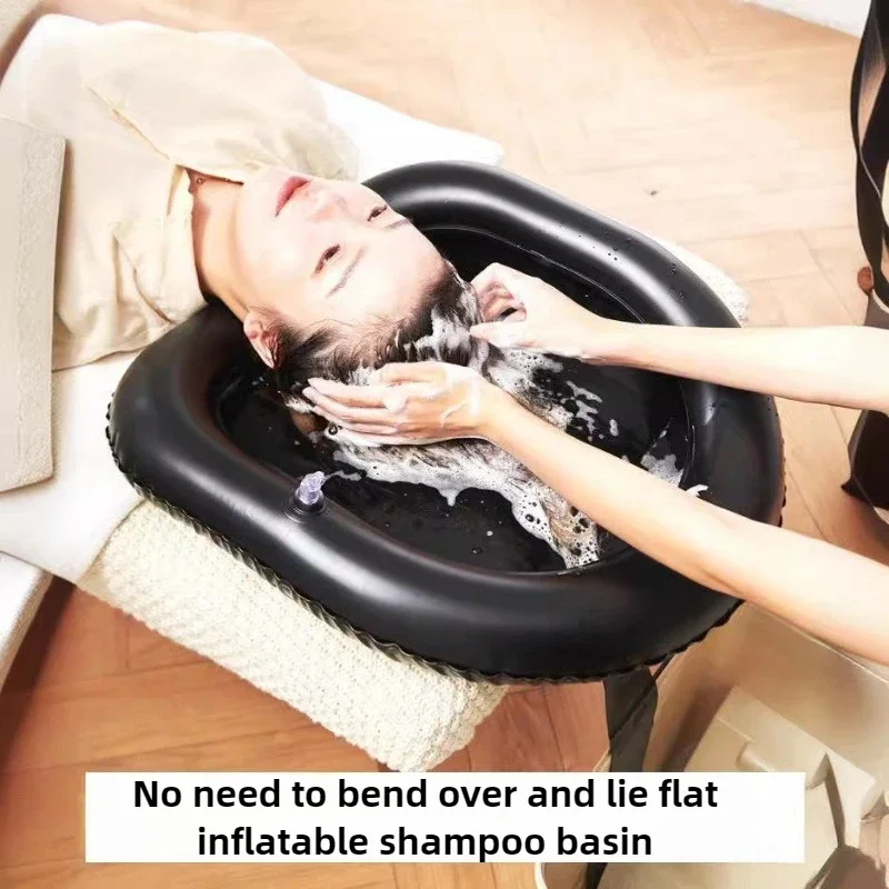 Excellent Inflatable Hair Washing Basin Portable PVC Foldable Shampoo Basin for Pregnant Women Elderly Patient Quickly Inflated