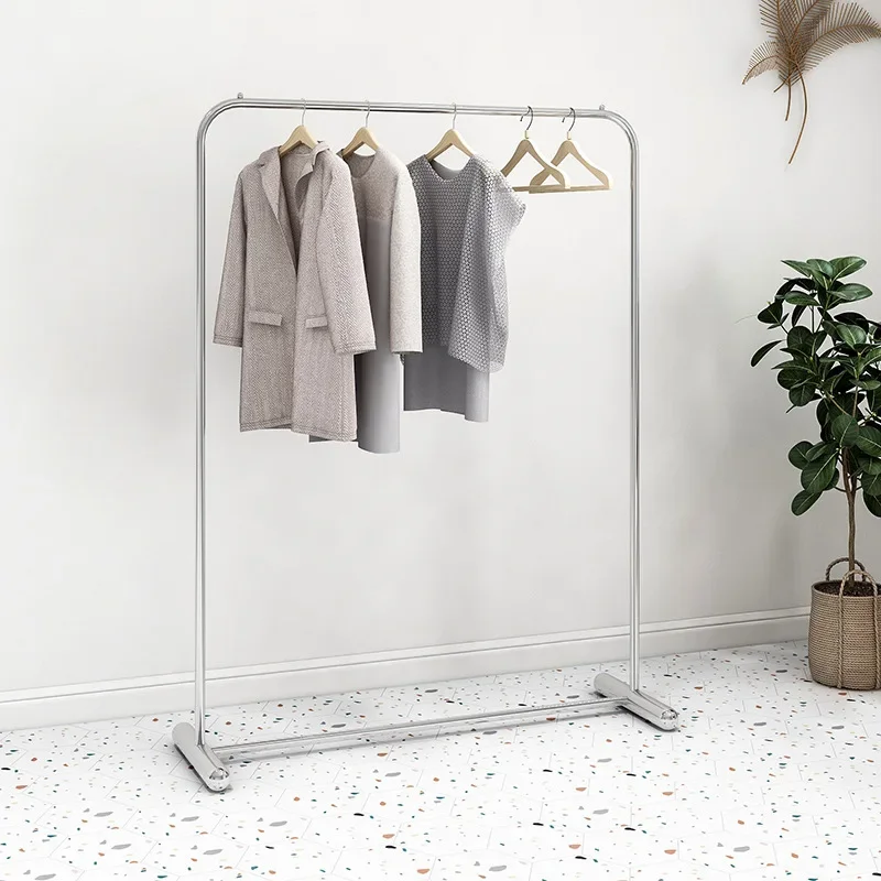 Clothing store display rack display props Nakajima floor-to-ceiling hanger special stainless steel rack clothing store shelves