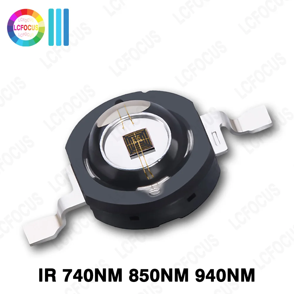 1W 3W 5W IR 740nm 850nm 940nm infrarouge LED COB SMD puce LED adapté à la surveillance CCTV caméra de vision nocturne perles de lampe de sécurité