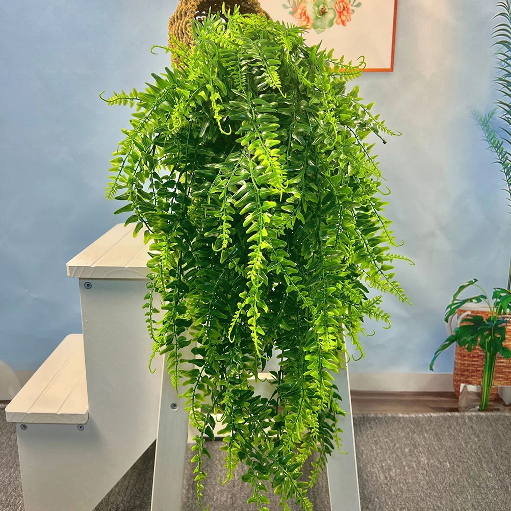 

4pcs Lifelike Artificial Fern Wear-Resistant Garland Fake Greenery Hanging Decor For Home Wedding Decoration Scene