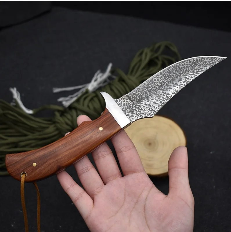 Kesiwo HL04 EDC D2 Blade Hunting Fixed Knife Quality Wood Handle Utility Outdoor Camping Survival Kitchen Cut Knife