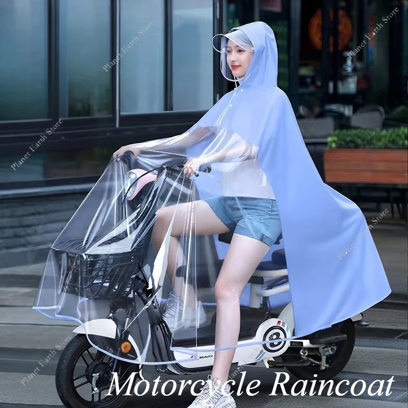 2025 القيادة معطف واق من المطر طويل شفاف دراجة نارية معطف واق من المطر الدراجات معطف واقي من المطر سترة الرؤوس معطف واقي من المطر مقنعين غطاء للمطر معطف واق من المطر