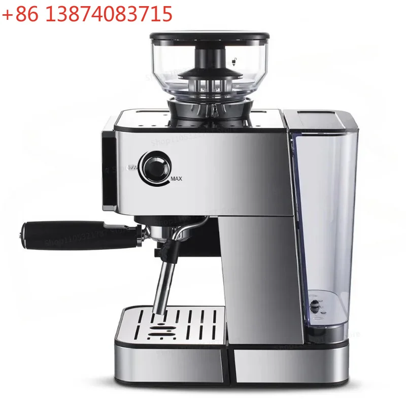 Touch Screen Espresso Press Fancy Coffee Machine, Bean Grinder 3-in-1