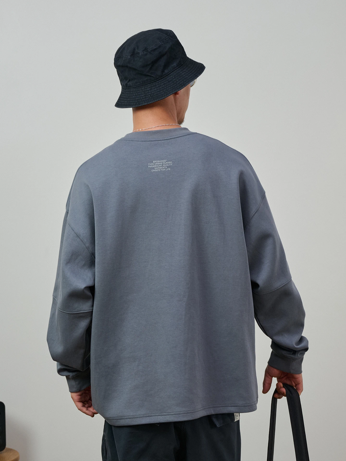 Broshood Airy Cotton Loose Fit Long Sleeve round Neck T-Shirt Basic Printed Casual Top for Youth Citywalk Autumn Fashion