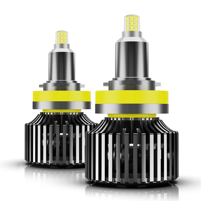 

New 2Pcs H11 LED Lights 150000LM 300W H7 H8 H9 H1 Headlights Canbus Headlamp Bulbs Conversion Fog Lights With Turbofan 9005 9006