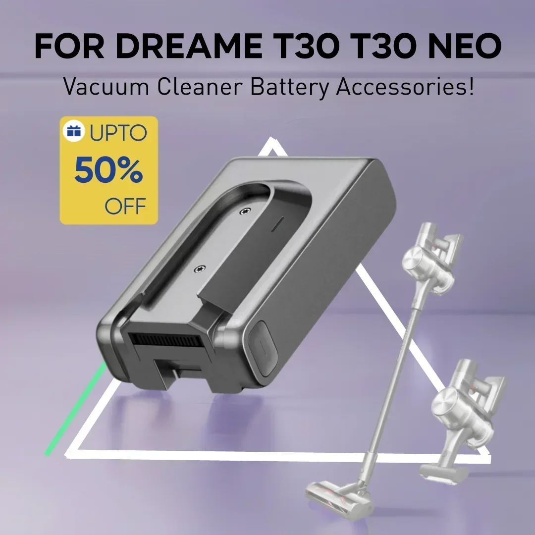 Подходит как специальный сменный аккумулятор для беспроводного пылесоса Dreame T30 R20.