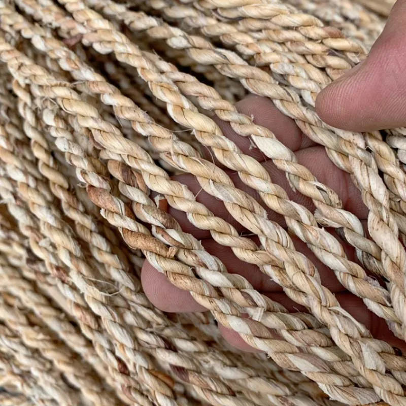 50m Straw Braided Rope Water Hyacinth Double-strand Rope Hand-woven Forage Rattan Weaving Repair Craft Chair Basket Decoration