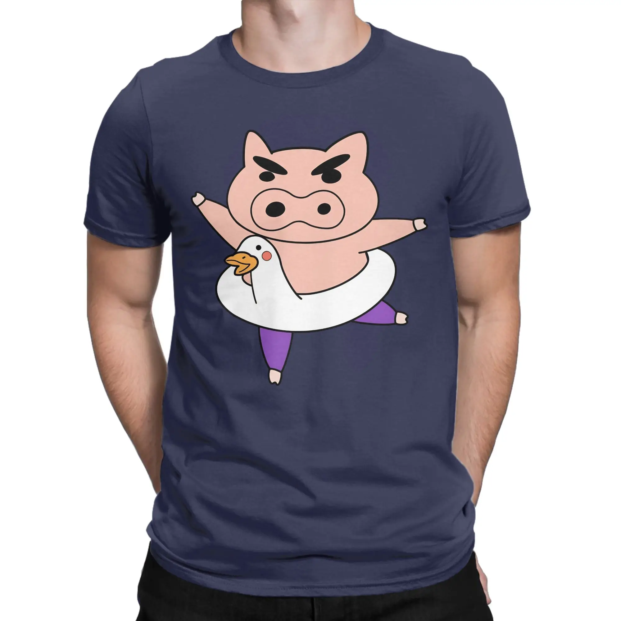 C-Crayon S-Shin-chans Cartoon T-Shirts  Buriburizaemon 100% Cotton Tee Shirt Round Neck Short Sleeve T Shirts Gift Idea Clothing
