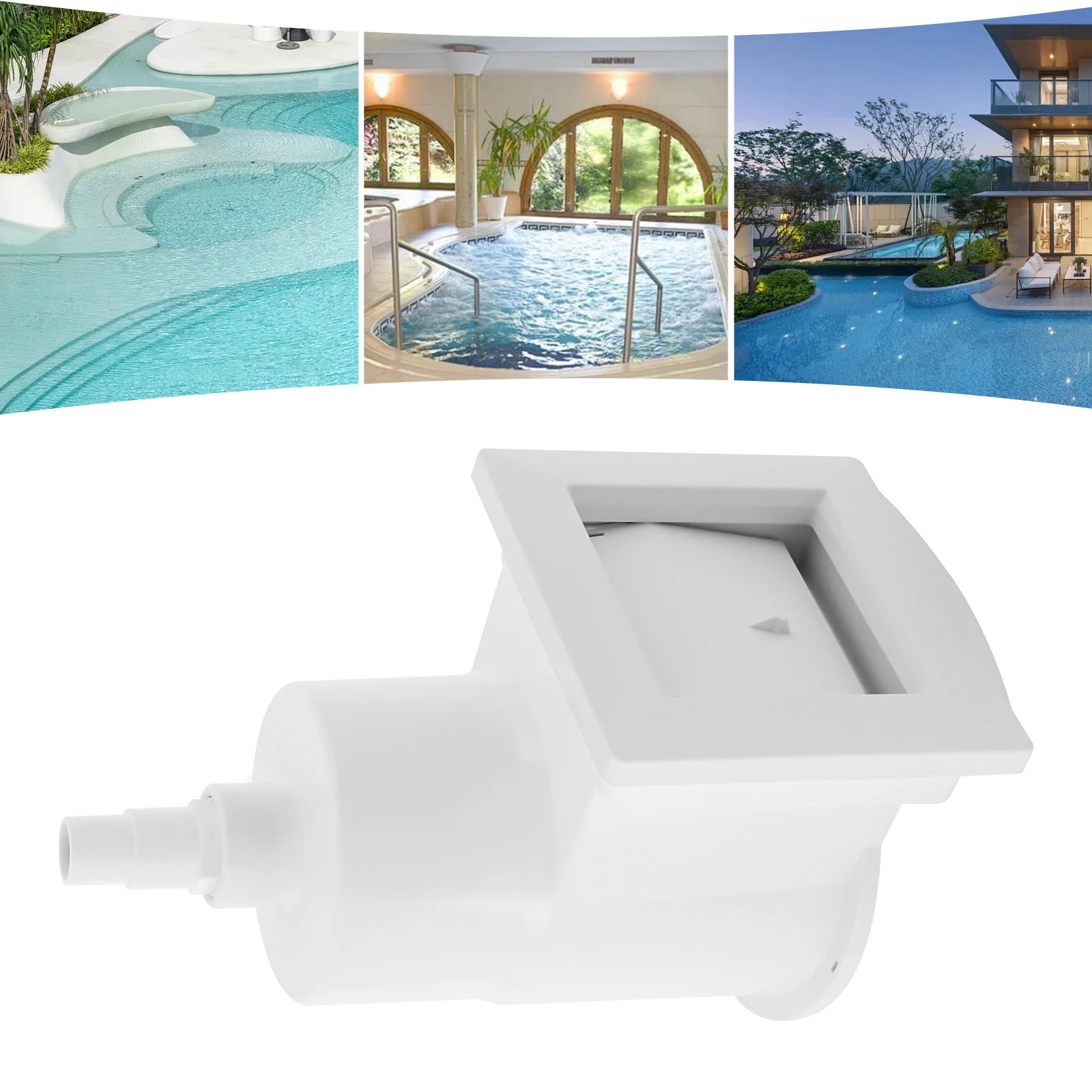 Ensemble complet d'écumoire de piscine intégrée de qualité supérieure, écumoire de piscine murale avec panier filtrant