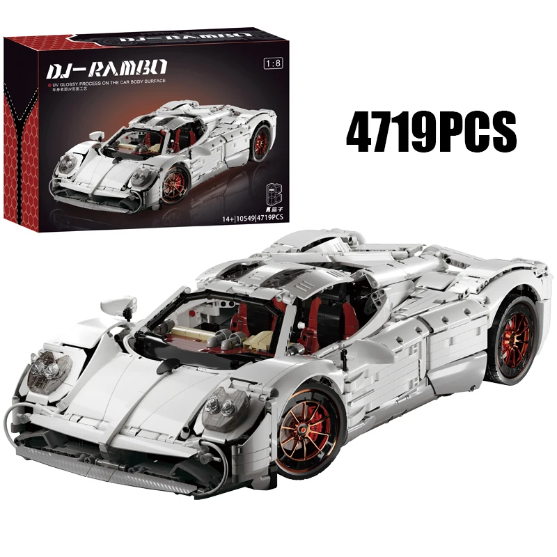 

8 Types 1:8 Technical Sport Car Building Blocks Racing Vehicle Model MOC Construction Bricks Toys Good Gift for Friends