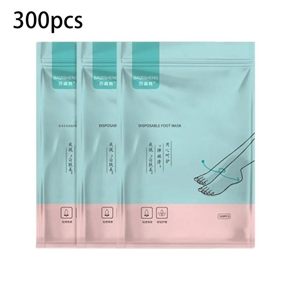 Sacs de pieds jetables transparents, 100/200/300/500 pièces, en plastique PE, pour prévenir les Infections, Film imperméable, masque pour les pieds, couvertures de SPA détox