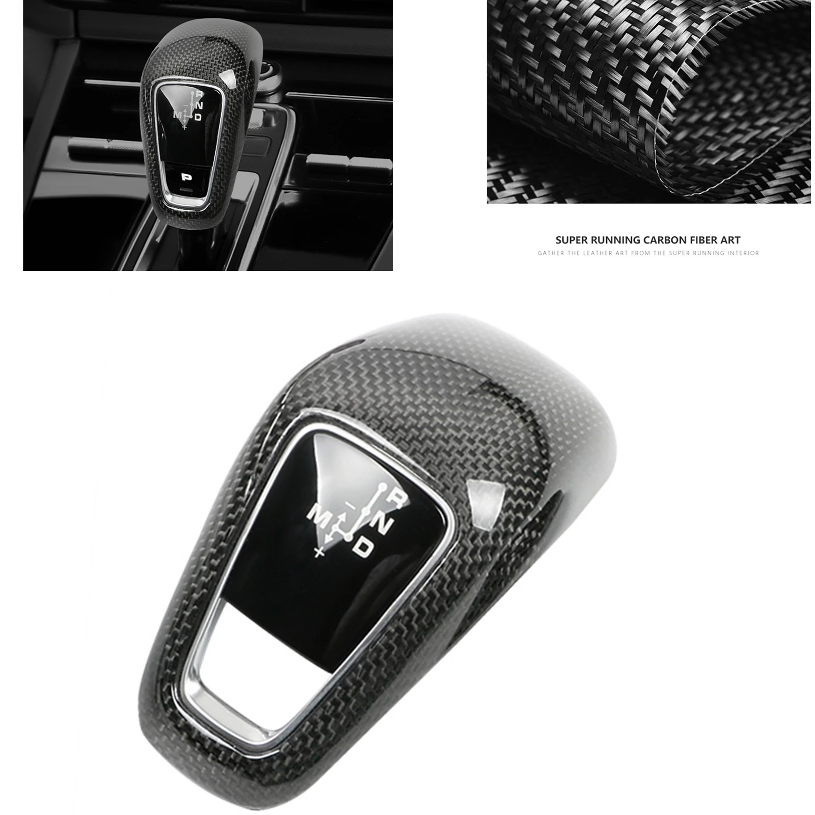 Car Interior Gear Shift Knob Head Cover Trim Shell Case Shifter Decoration Cap For Porsche Cayenne 2018-2024 LHD