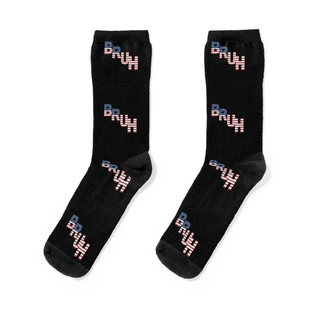 

Bruh flag Socks hiphop Non-slip Sports soccer anti-slip Girl'S Socks Men's