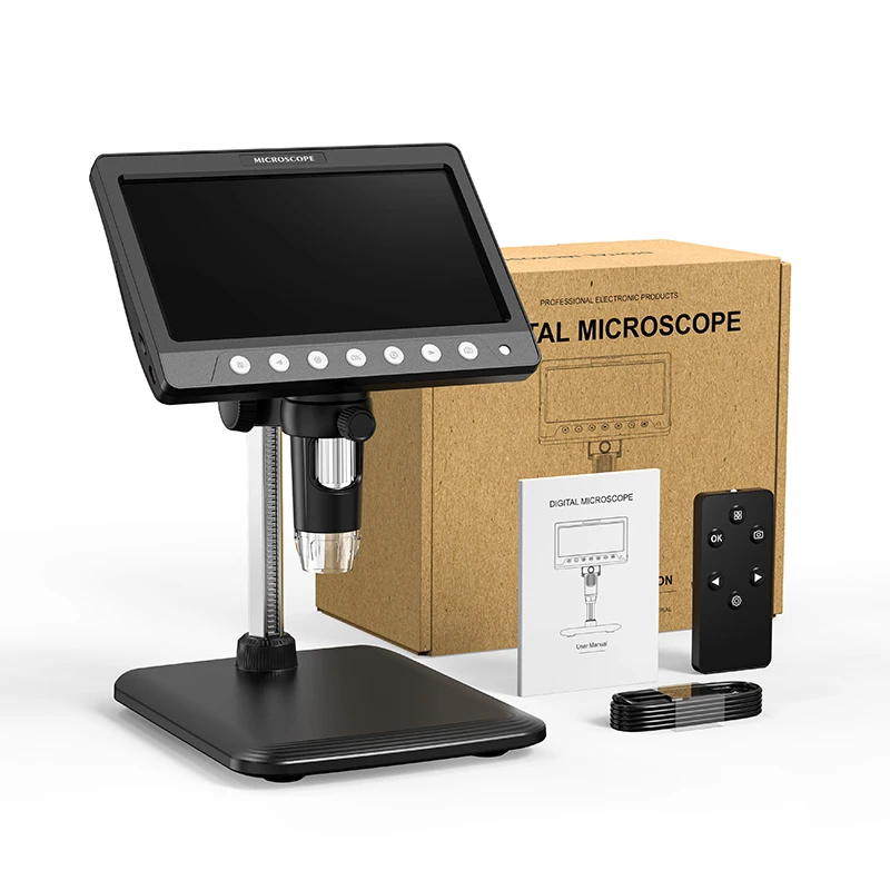 

Цифровой микроскоп 1000X с 8 светодиодами и 7-дюймовым HD LCD-экраном