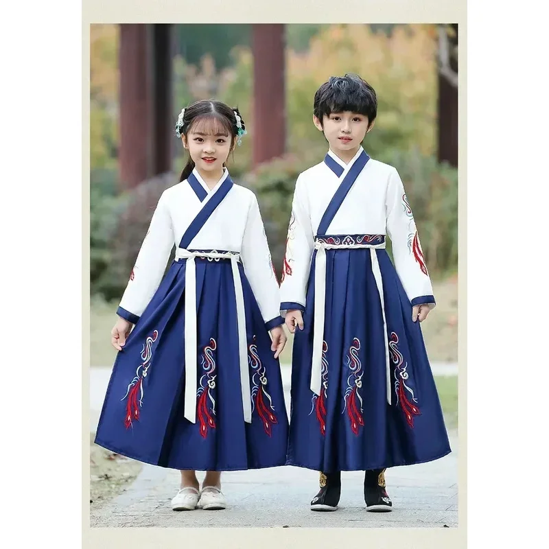 Halloween Baby Girl Hanfu Cosplay Outfit Stage Boy Suit Kids Clothes Children Costume Chinese Traditional Dress Set Vestidos