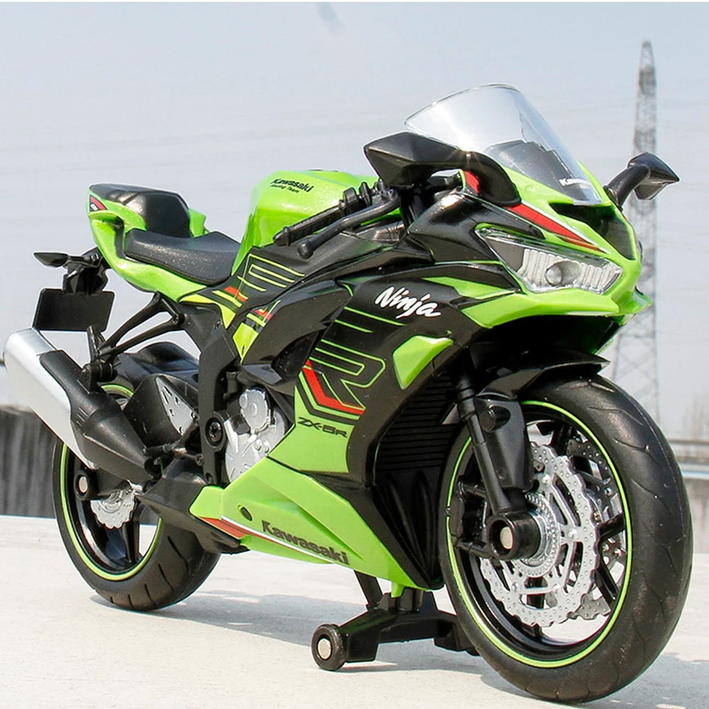 

1:12 NINJA ZX-6R 400 Z1000 игрушечные модели мотоциклов сплав литой под давлением амортизация переднее колесо рулевое управление орнамент мотоциклы подарки