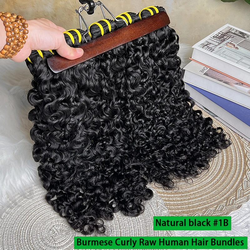 미가공 버마산 곱슬머리 생인모 묶음 베트남산 생인모 붙임머리 도매, 풀 헤드 탄력있는 곱슬머리 특가