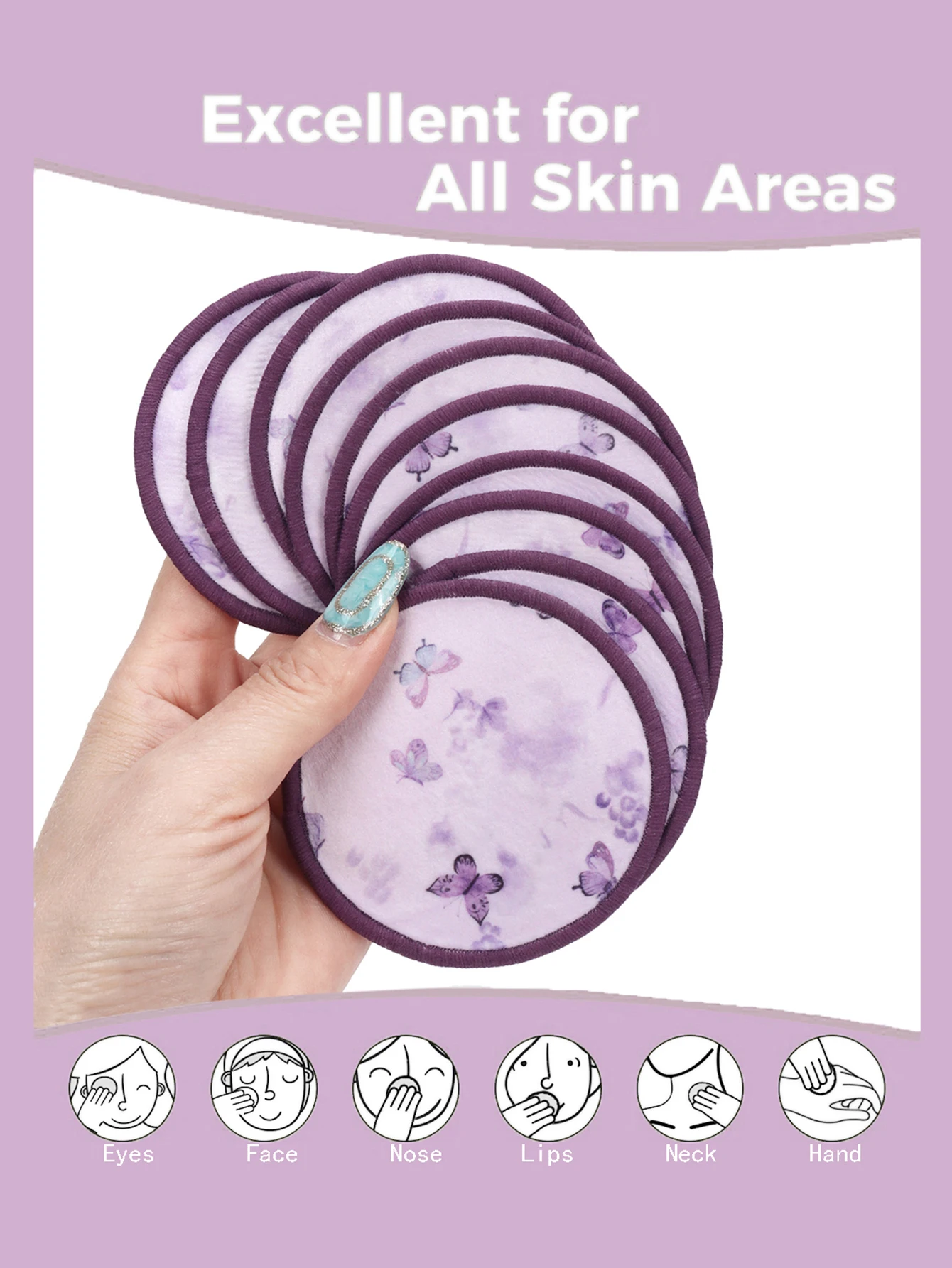 10/20/30Pcs Sustainable and Reusable Makeup Remover Pads, Washable and Organic, Fragrance Free, Suitable for All Skin Types