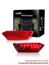 Luci posteriori LED lente rossa freno posteriore luci di guida lampade di ricambio per 2014-2019 Polaris RZR 1000 900 XP 4 Turbo fanali posteriori