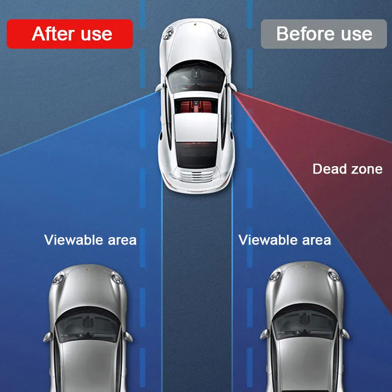 Rétroviseur latéral grand angle réglable résistant à 360 degrés, rétroviseurs convexes pour angle mort, barrage de voiture, rétroviseur auxiliaire