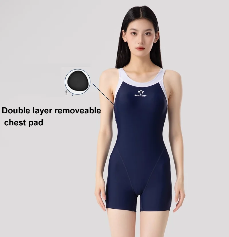 Women Swimwear High Quality Professional Training Competition Waterproof Quick Dry One Piece Swimsuit Girl Bathing Suit view 3