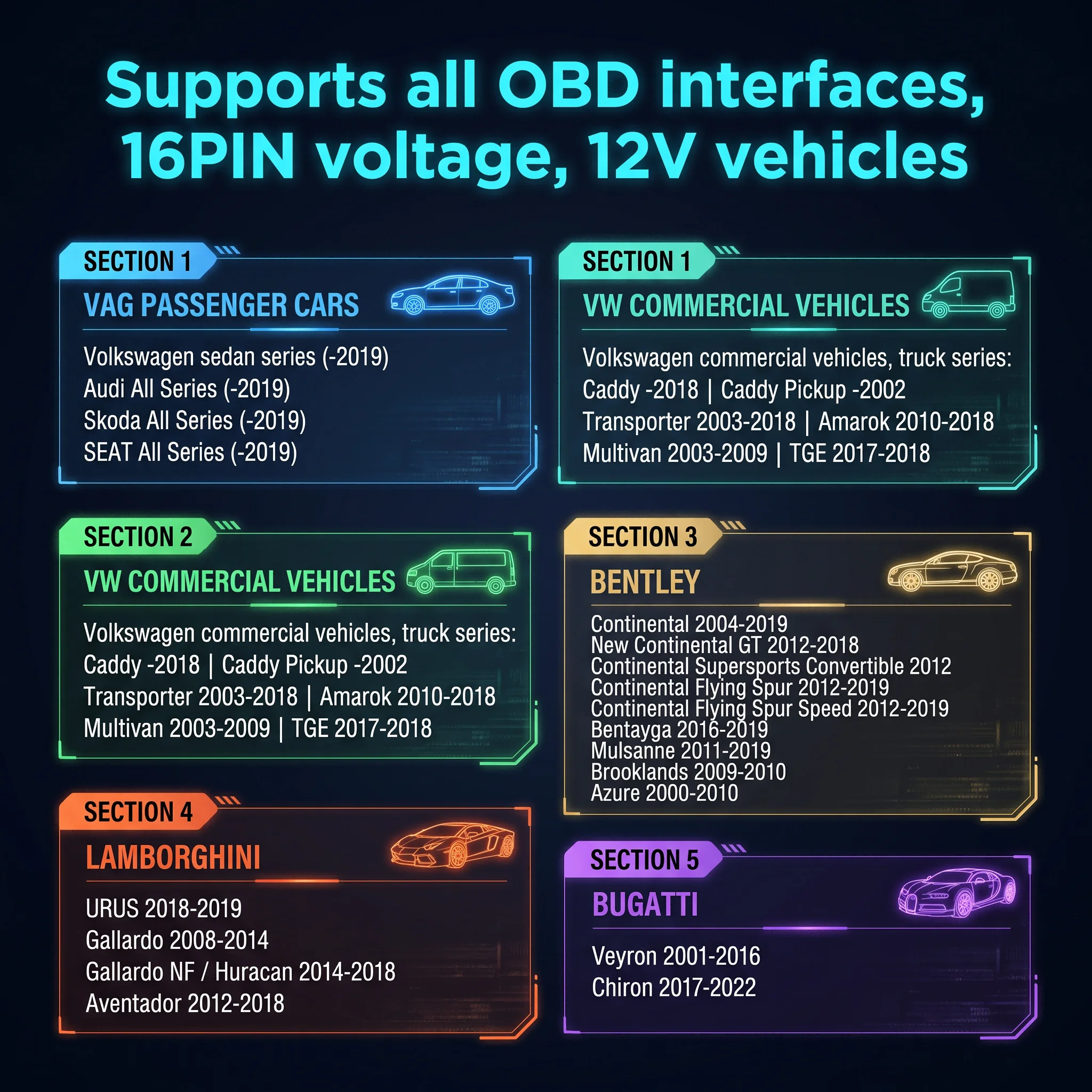 ANCEL VD500 OBD2 Scanner Auto-Diagnosegerät Vollsystem-Scan Codeleser für VW Audi Skoda Seat Ölrückstellung EPB Drosselklappen-Anpassung – Detail 6