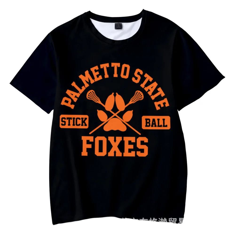 New The Foxhole Court Palmetto State Foxes Lacrosse Jersey Cosplay WILDS MINYARD 3D T-shirt Men/Women Graphic Tees Streetwear