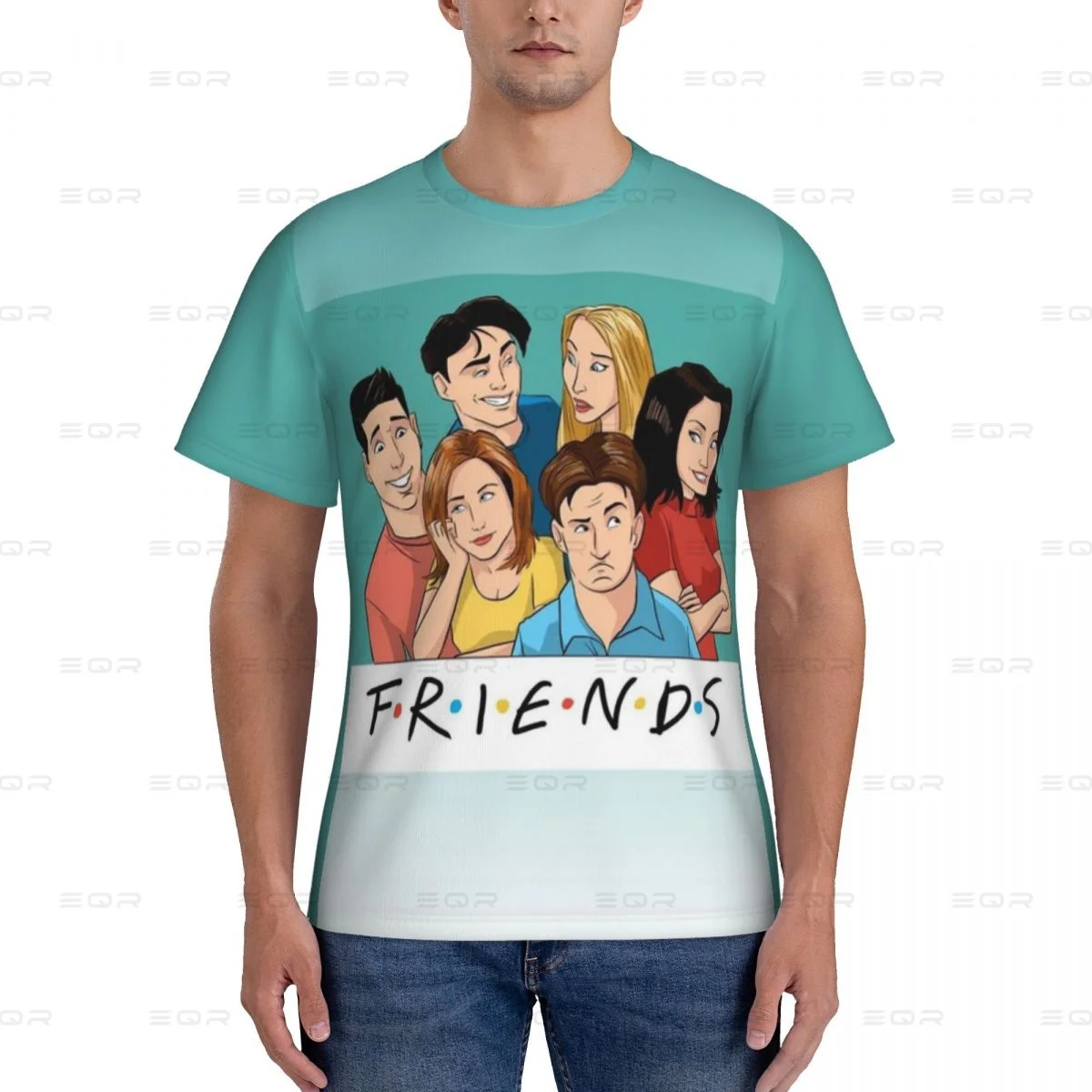 

Colorful Pair Best Friends TV Show Men's round neck T-shirt,ins styleNovelty all the year round Gift,3D print