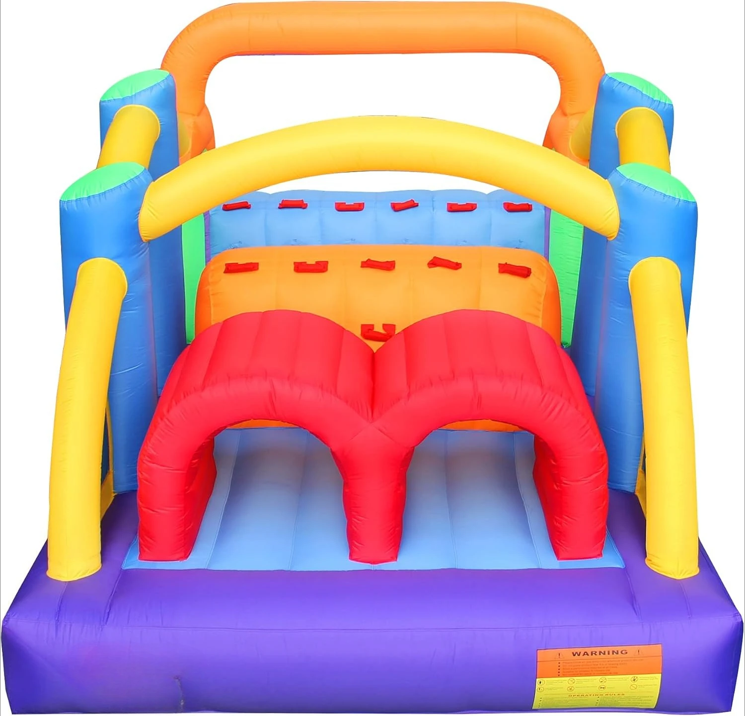 Château gonflable de maison de rebond de cours d'obstacles avec grandes diapositives zone de rebond et obstacles maison gonflable de videur avec le ventilateur