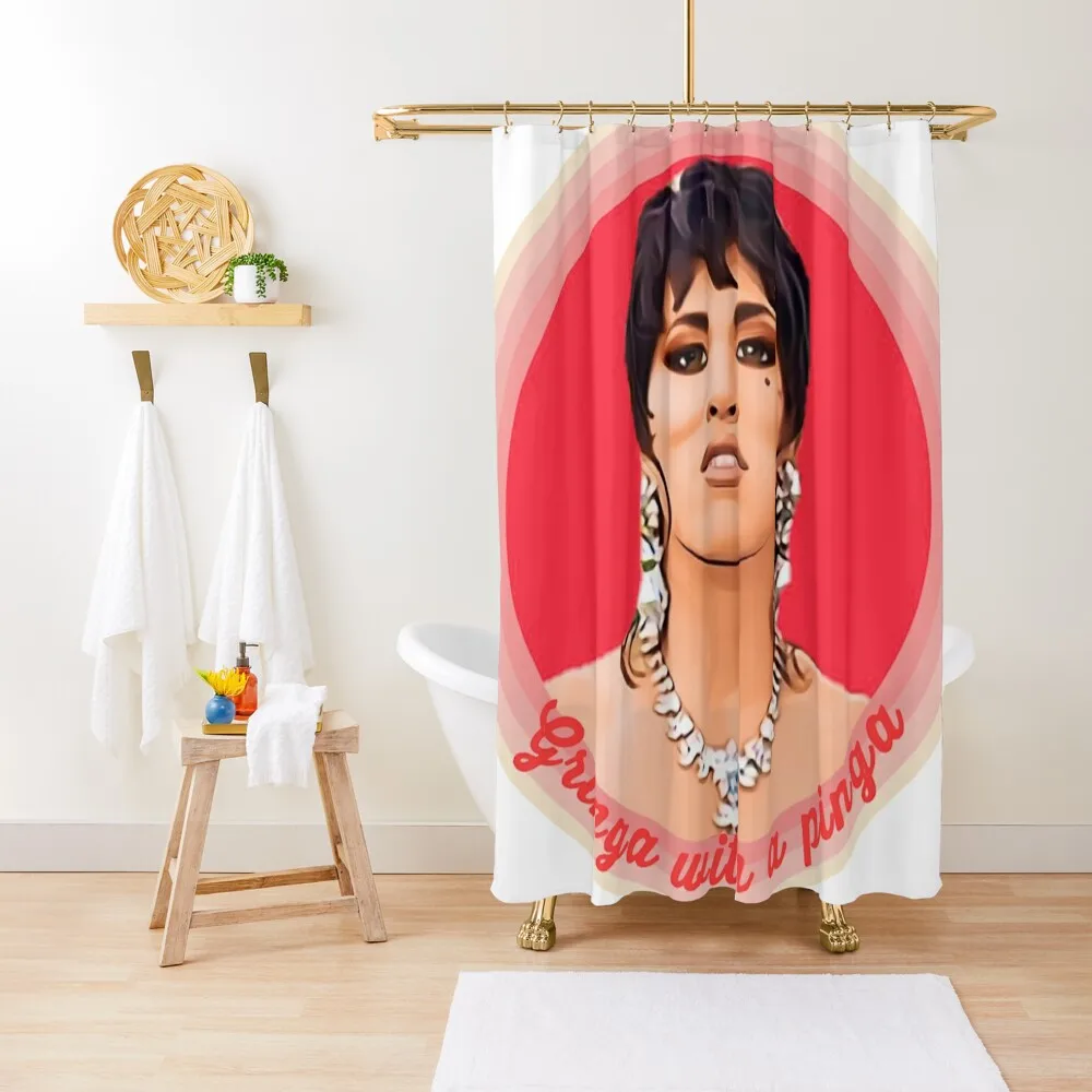 

Chi Chi - Gringa with a Pinga Shower Curtain Set For Bathroom For The Bathroom Waterproof Fabric Bathroom Window Curtain