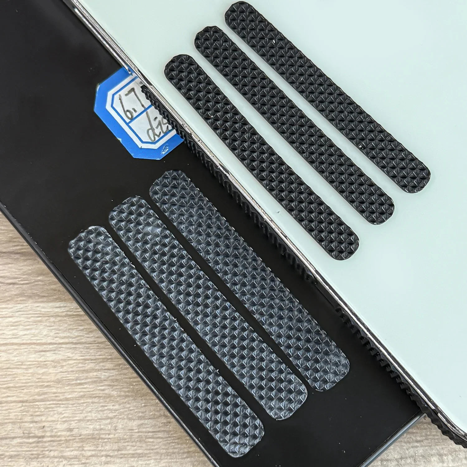 20pcs Black Transparent Tape Mobile Phone Case Anti-Slip Stickers Side Protection Game Handle Mouse Wear-Resistant Protection