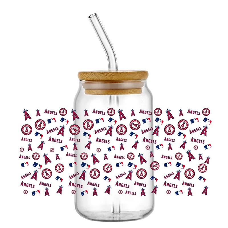 Baseball Team Decal Transfer Stickers Waterproof UV DTF Cup Mug Wraps Sticker DIY 3D Wrap Decal for 16oz Libbey Glass