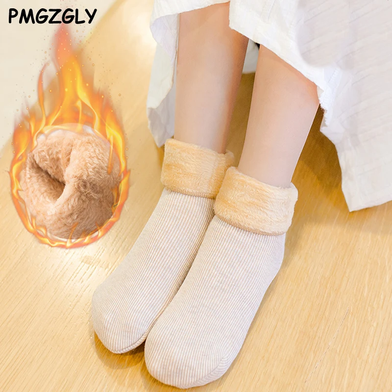 Children's socks Autumn winter snow socks Thickened plush winter girls boys pure cotton 1-10 years old baby socks